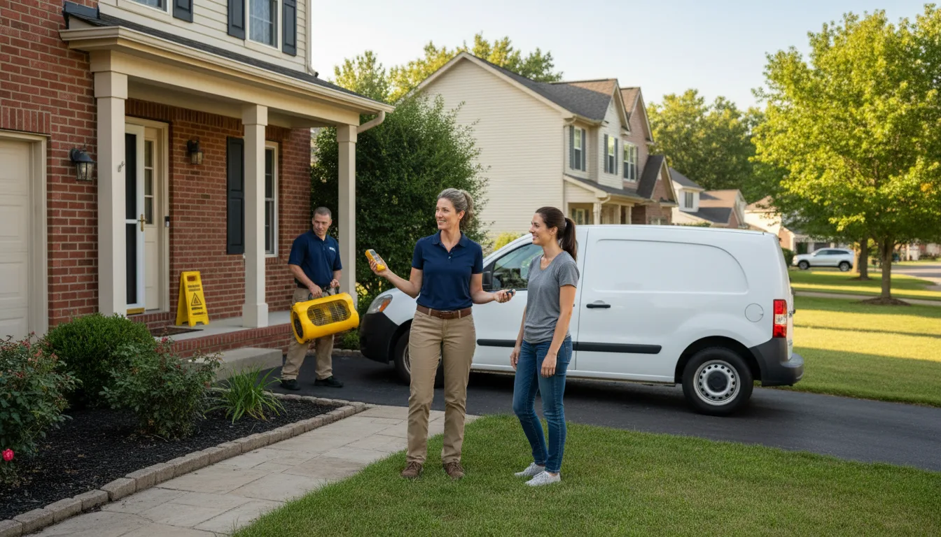 Residential water damage restoration in Greenup, IL